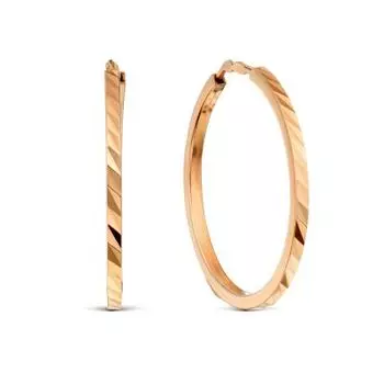 Серьги конго из красного золота Линии Любви