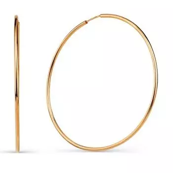 Серьги конго из красного золота Линии Любви