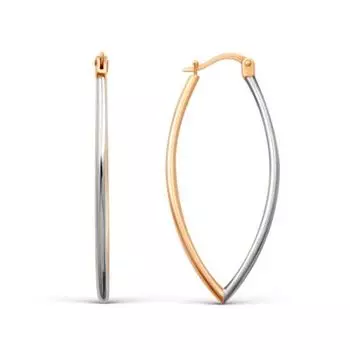 Серьги конго из красного золота Линии Любви