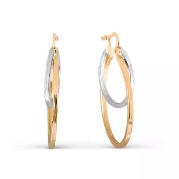 Серьги конго из красного золота Линии Любви