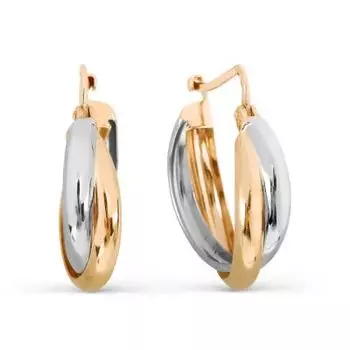 Серьги конго из красного золота Линии Любви