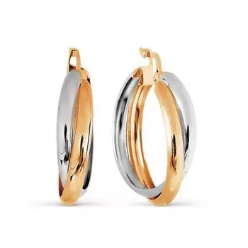 Серьги конго из красного золота Линии Любви