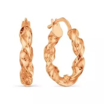 Серьги конго из красного золота Линии Любви