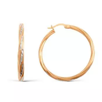 Серьги конго из красного золота Линии Любви