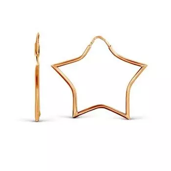 Серьги конго из красного золота Линии Любви