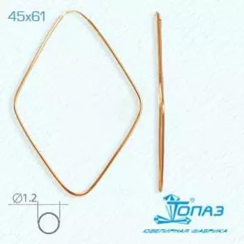 Серьги конго из красного золота Линии Любви