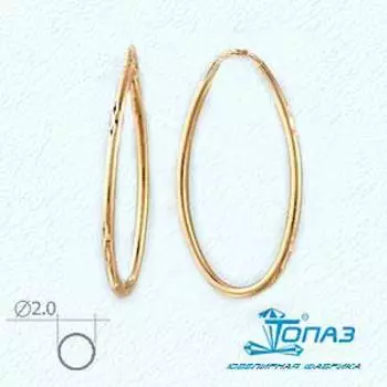 Серьги конго из красного золота Линии Любви