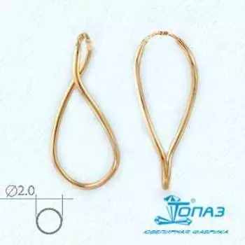 Серьги конго из красного золота Линии Любви