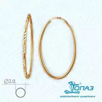 Серьги конго из красного золота Линии Любви