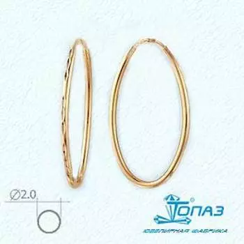 Серьги конго из красного золота Линии Любви