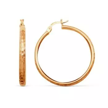 Серьги конго из красного золота Линии Любви