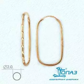 Серьги конго из красного золота Линии Любви