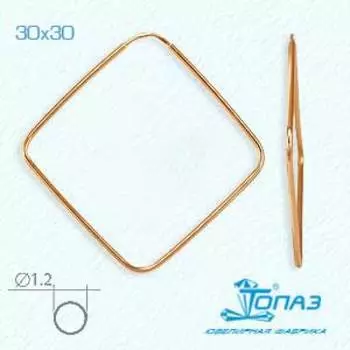 Серьги конго из красного золота Линии Любви