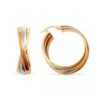 Серьги конго из красного золота Линии Любви