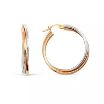 Серьги конго из красного золота Линии Любви