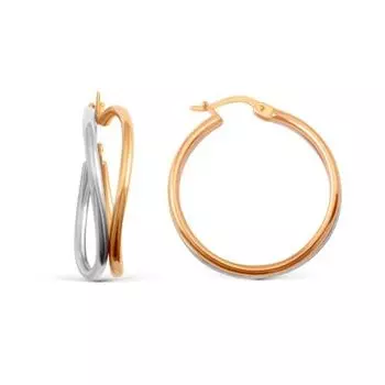 Серьги конго из красного золота Линии Любви