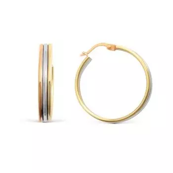 Серьги конго из красного золота Линии Любви