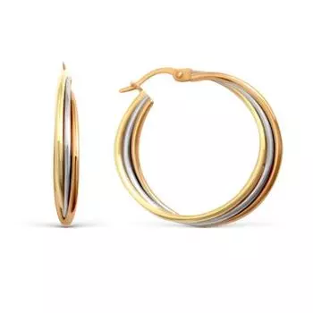 Серьги конго из красного золота Линии Любви