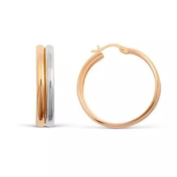 Серьги конго из красного золота Линии Любви