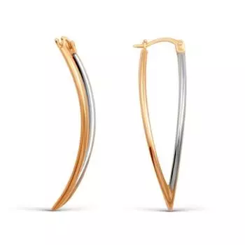 Серьги конго из красного золота Линии Любви