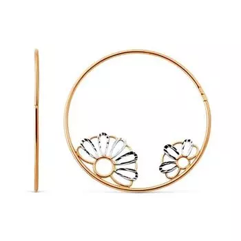 Серьги конго из красного золота Линии Любви