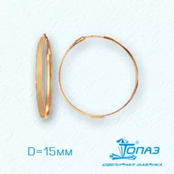 Серьги конго из красного золота Линии Любви