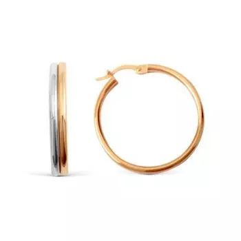 Серьги конго из красного золота Линии Любви