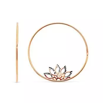 Серьги конго из красного золота Линии Любви