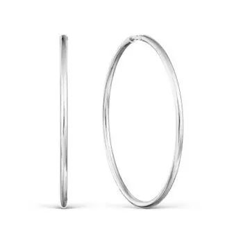 Серьги конго из серебра Линии Любви