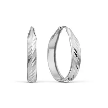 Серьги конго из серебра Линии Любви