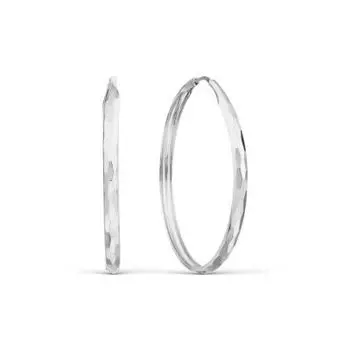 Серьги конго из серебра Линии Любви