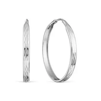 Серьги конго из серебра Линии Любви