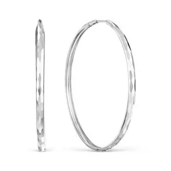 Серьги конго из серебра Линии Любви