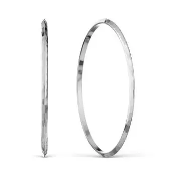 Серьги конго из серебра Линии Любви