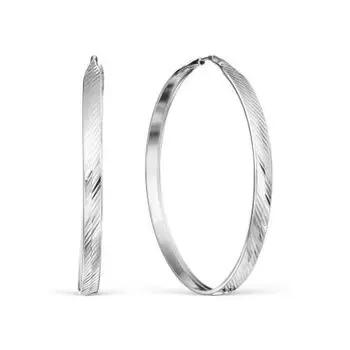 Серьги конго из серебра Линии Любви