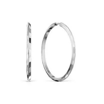 Серьги конго из серебра Линии Любви