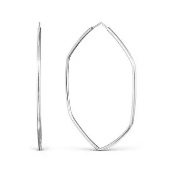 Серьги конго из серебра Линии Любви