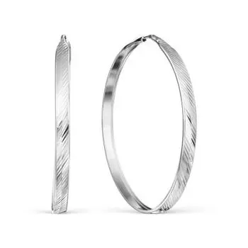 Серьги конго из серебра Линии Любви