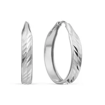 Серьги конго из серебра Линии Любви