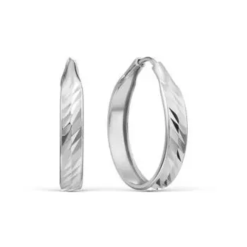 Серьги конго из серебра Линии Любви