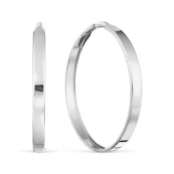 Серьги конго из серебра Линии Любви