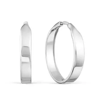 Серьги конго из серебра Линии Любви