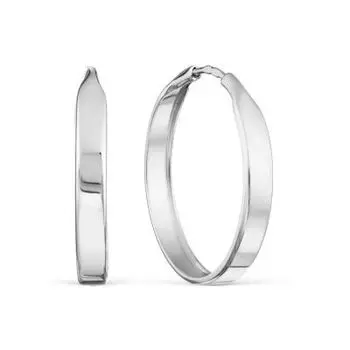 Серьги конго из серебра Линии Любви