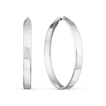 Серьги конго из серебра Линии Любви