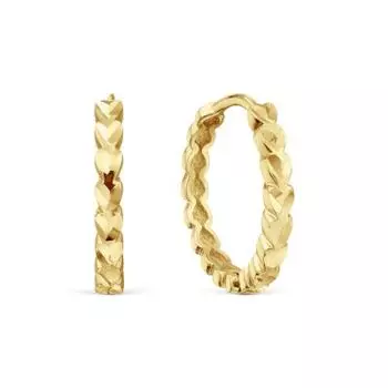 Серьги конго из желтого золота Линии Любви