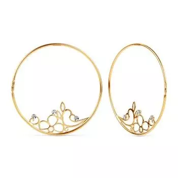 Серьги конго из желтого золота Линии Любви