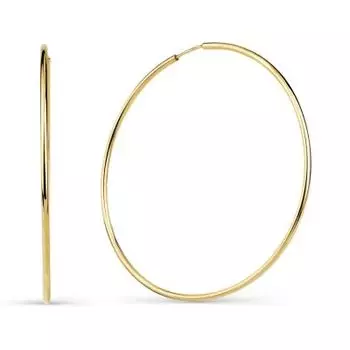 Серьги конго из желтого золота Линии Любви