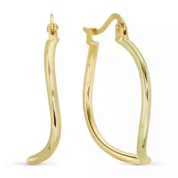 Серьги конго из желтого золота Линии Любви