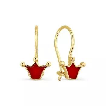 Серьги с эмалью Линии Любви