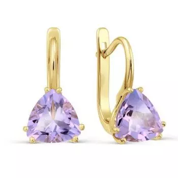 Серьги с аметистами Линии Любви